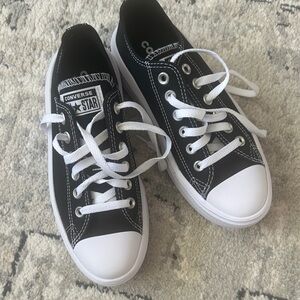 Converse Black and White platform sneakers